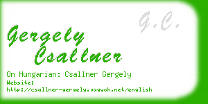 gergely csallner business card